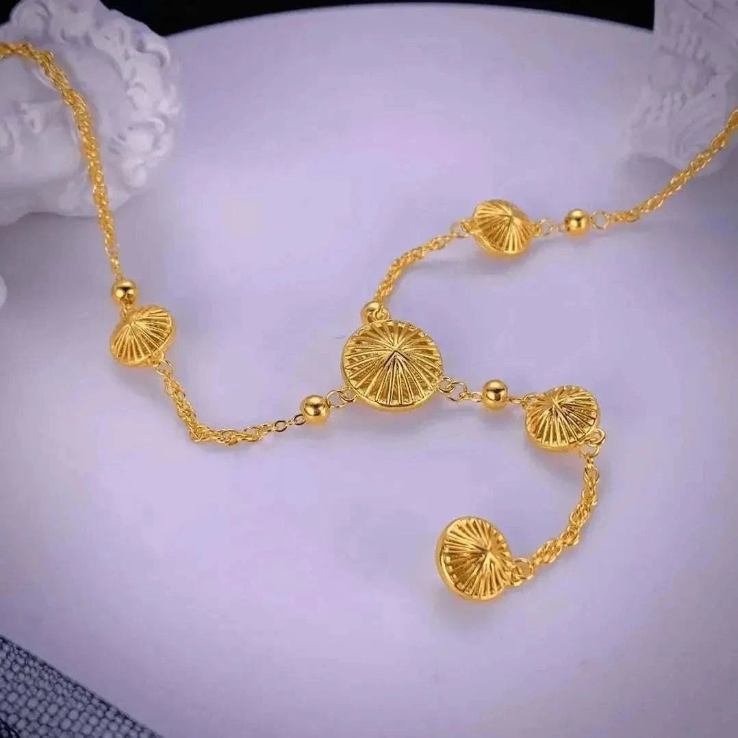 Gold Circle Tassel NecklaceHAFIZ & CO