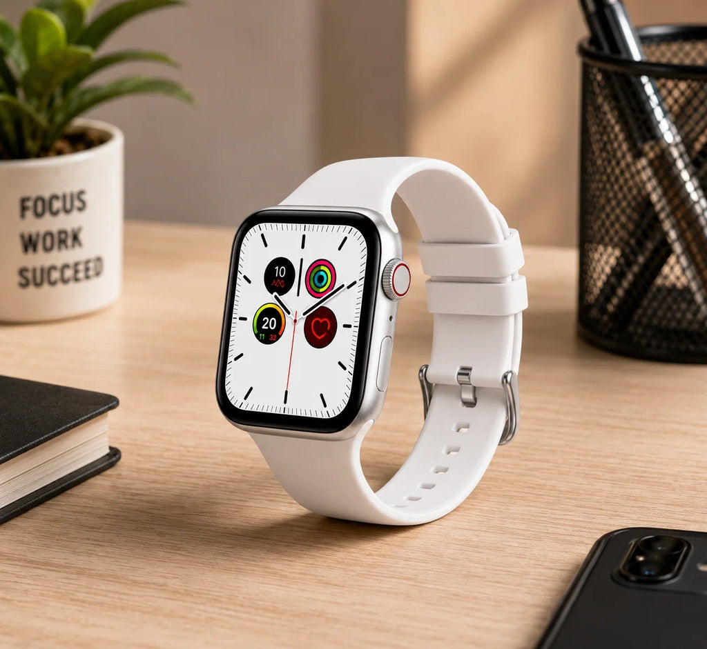 Multicolor men's smart watch by HAFIZ & CO featuring a modern digital display and fitness tracking capabilities.