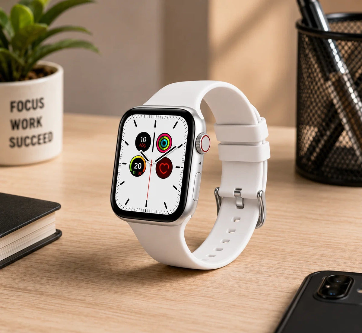 Multicolor men's smart watch by HAFIZ & CO featuring a modern digital display and fitness tracking capabilities.