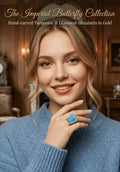 HAFIZ AND CO Butterfly Crystal Ring featuring a delicate butterfly design with sparkling crystals on a sleek band.