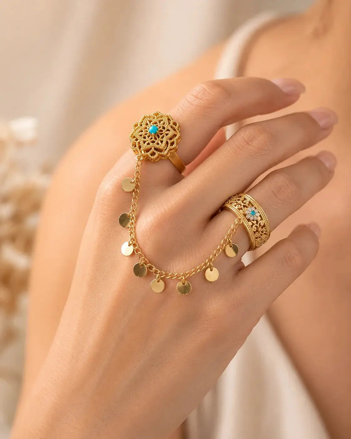 Boho Turquoise Ring - HAFIZ & CO
