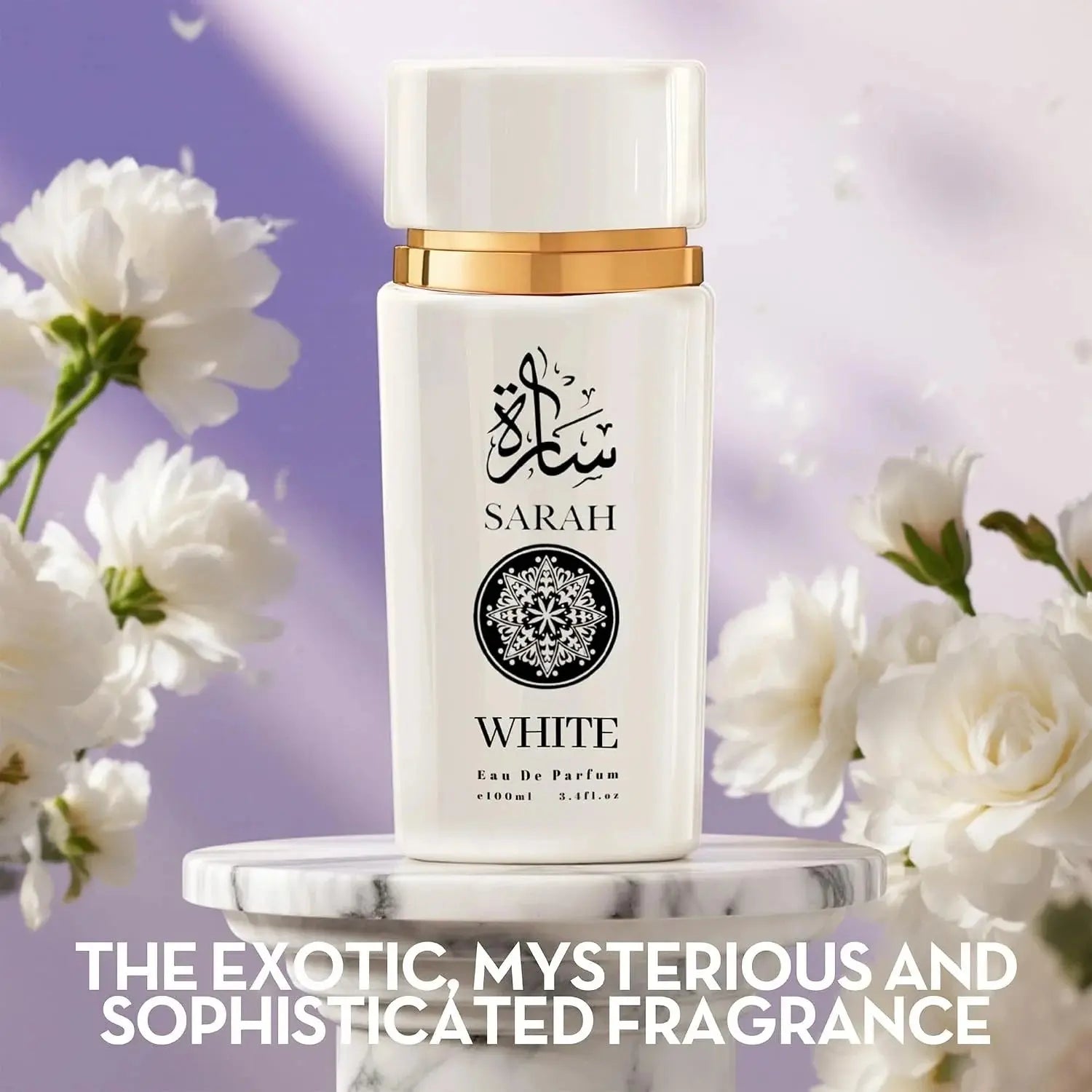 Zambeel Atika Sarah Perfume scent bottle, 100ml, elegant design by Atika Perfumes, showcasing a luxurious fragrance.