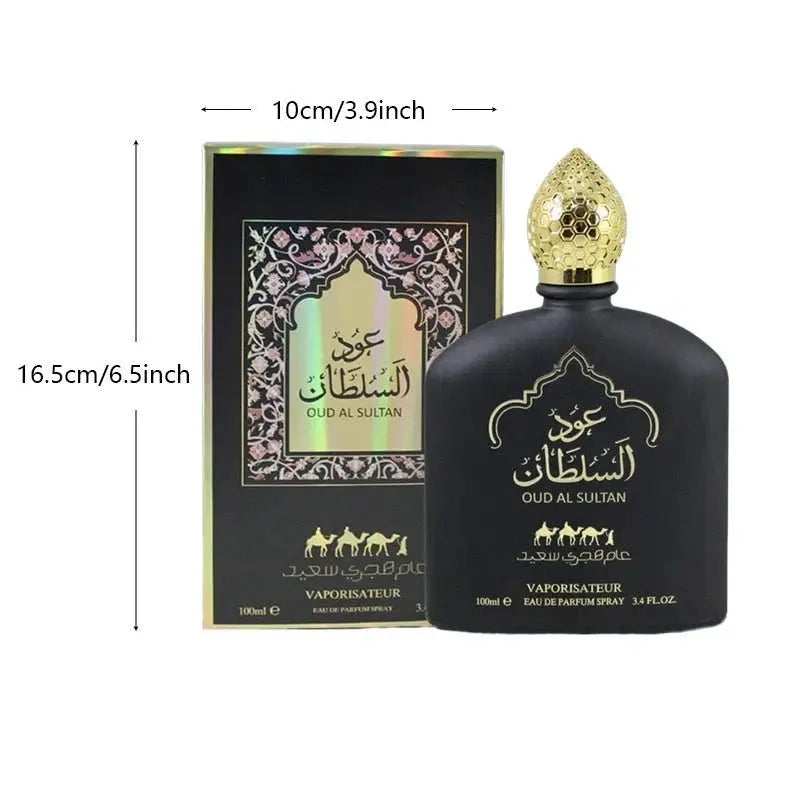 Zambeel best Oud perfumes scent bottle featuring rich Middle Eastern fragrance with black packaging and elegant design.
