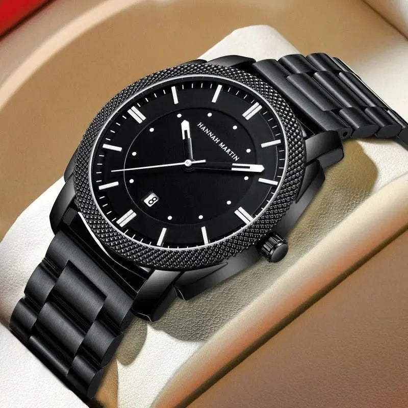 Men's Zambeel stainless steel watch with a sleek round dial and metal bracelet, showcasing elegant design and durable construction.