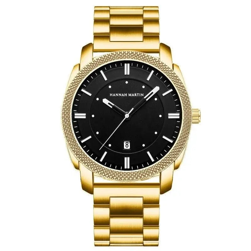 Men's stainless steel watch by Zambeel featuring a sleek round dial and metal bracelet.
