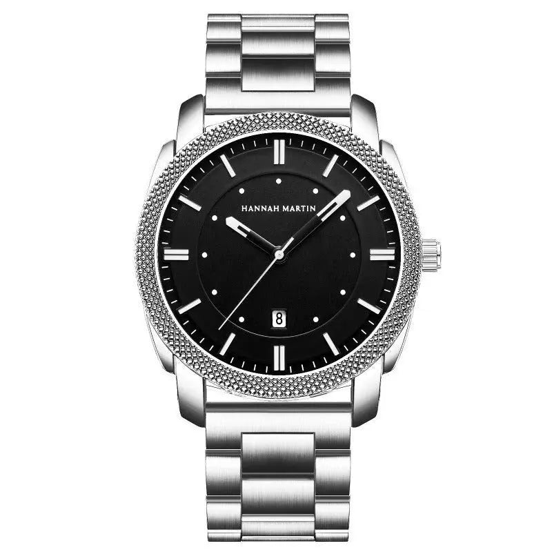 Men's Zambeel stainless steel watch with a sleek round dial and metal bracelet, showcasing modern watch design.