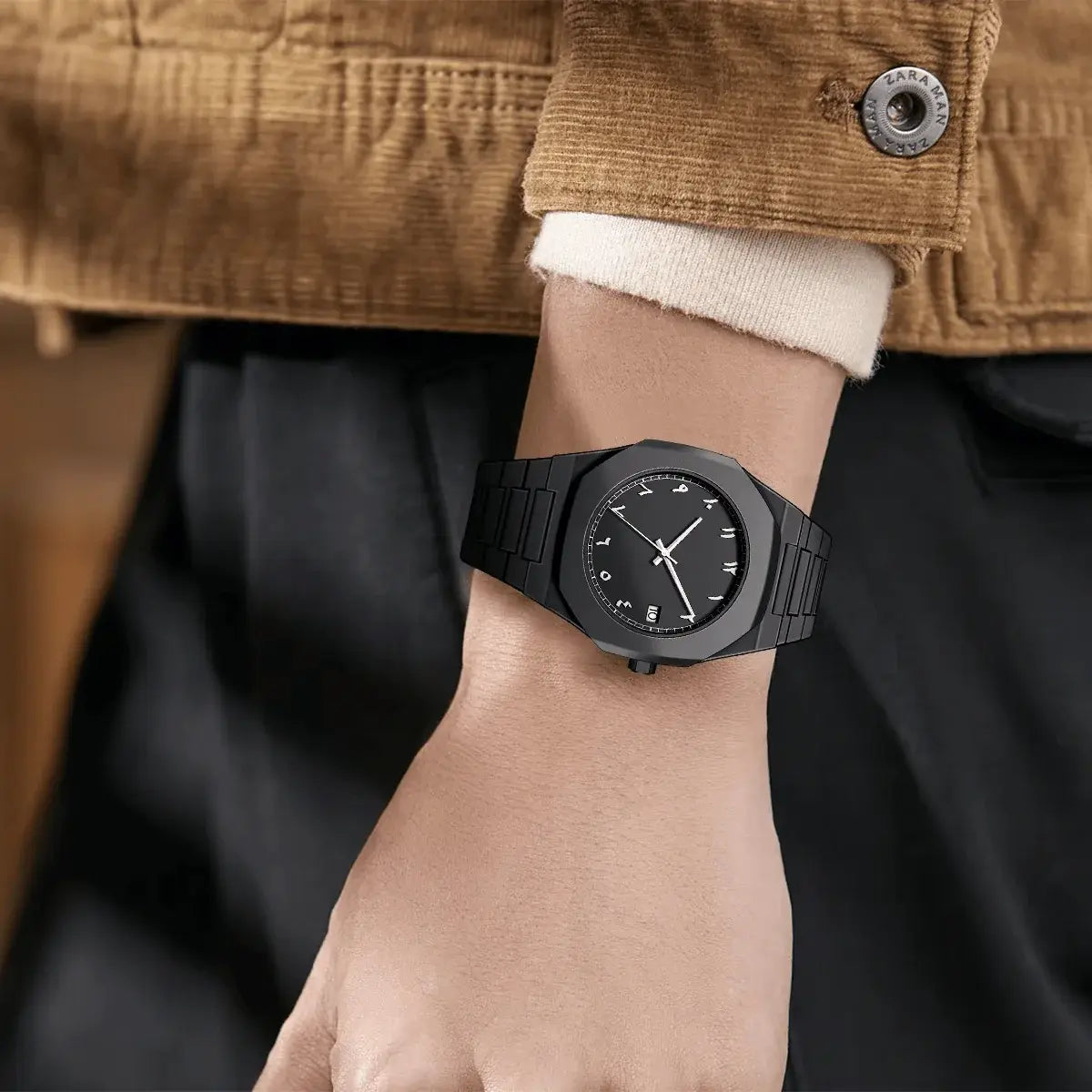 Stainless Steel Arabic WatchHAFIZ & CO