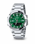 Green Zambeel Casio Illuminator watch with digital display and backlight, featuring a sporty design and durable strap.